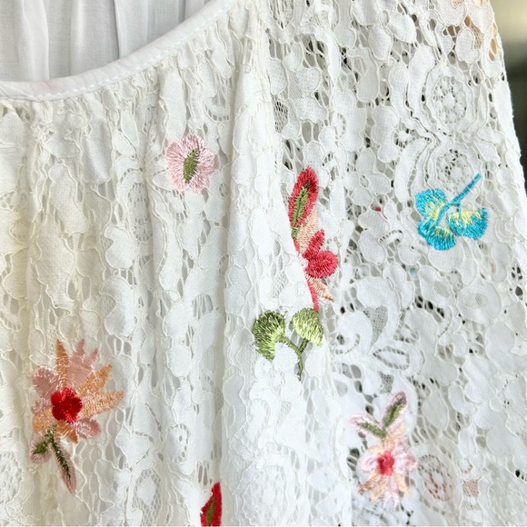New grinta lace embroidered floral tunic womens size medium - Picture 9 of 12